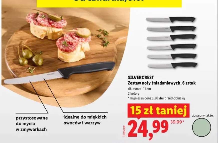 Zestaw noży śniadaniowych Silvercrest 6-pak