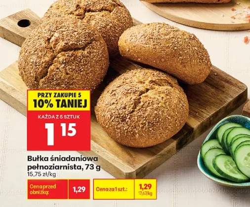 Bułka śniadaniowa pełnoziarnista