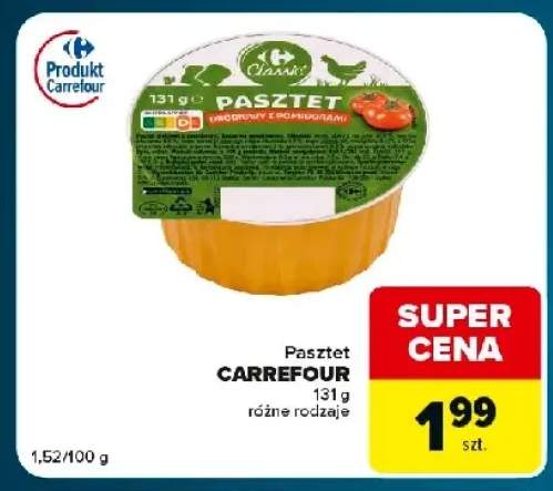 Pasztet drobiowy z pomidorami Carrefour Classic