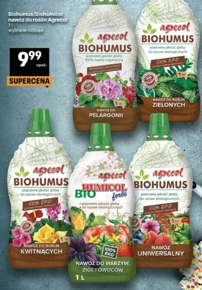 Nawóz do pelargonii Agrecol Biohumus +4 warianty