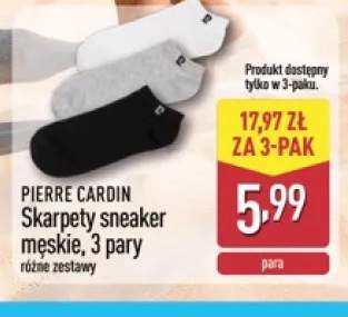 Skarpety sneaker męskie Pierre Cardin 3-pak