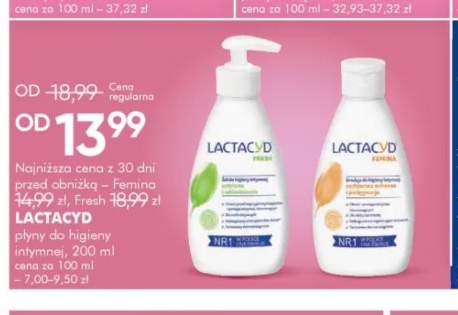 Płyn do higieny intymnej Lactacyd Fresh +1 wariant