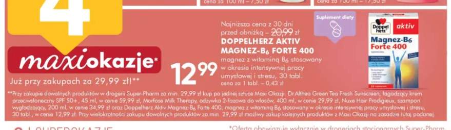 Suplement diety Doppelherz Aktiv Magnez-B6 Forte 400