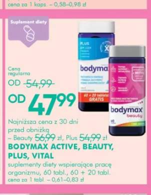 Suplement diety Bodymax Active +3 warianty