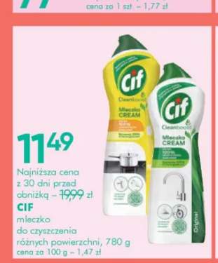 Mleczko do czyszczenia Cif Cream Original +1 wariant