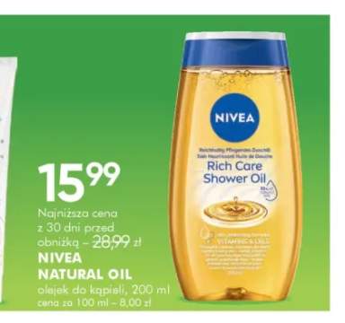 Olejek do kąpieli Nivea Natural Oil