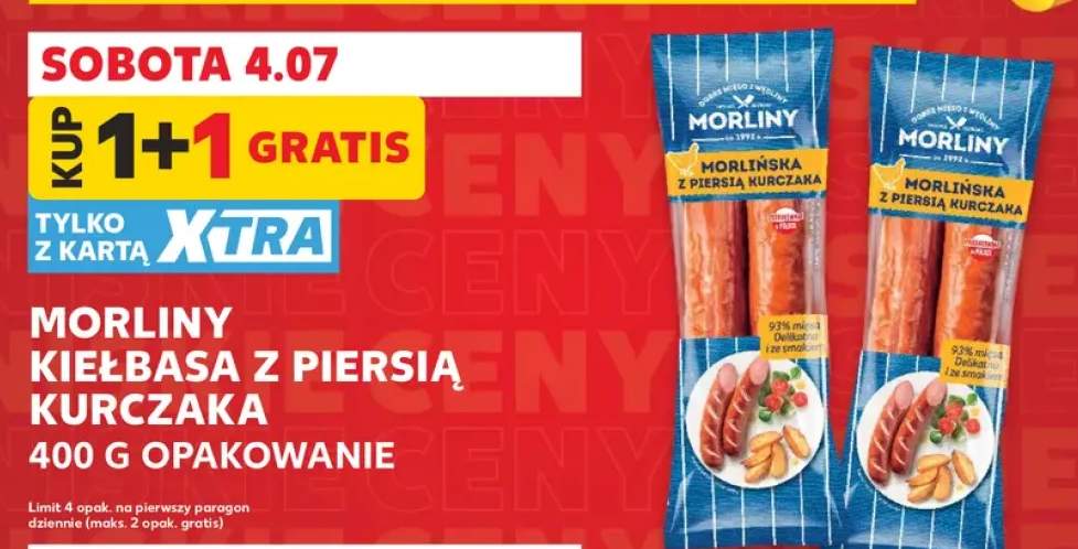 Kiełbasa z piersią kurczaka Morlińska Morliny