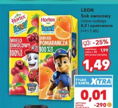 Sok owocowy Leon Wieloowocowy +1 wariant
