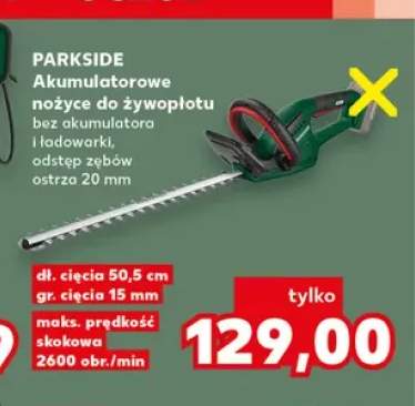 Akumulatorowe nożyce do żywopłotu Parkside