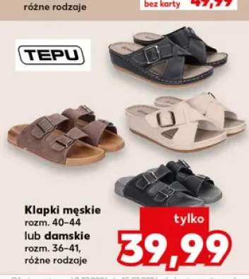 Klapki damskie Tepu +1 wariant