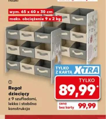 Regał dziecięcy z 9 szufladami