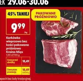 Karkówka wieprzowa bez kości pakowana próżniowo Kraina Mięs