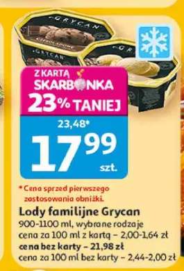 Lody familijne czekoladowe Grycan +1 wariant