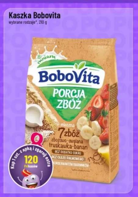 Kaszka mleczna BoboVita Porcja Zbóż truskawka-banan