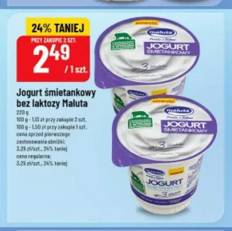 Jogurt śmietankowy bez laktozy Maluta