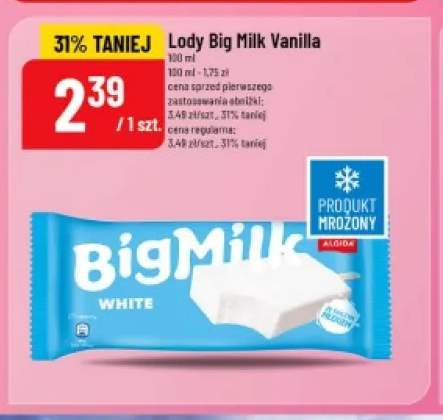 Lody waniliowe Algida Big Milk Vanilla