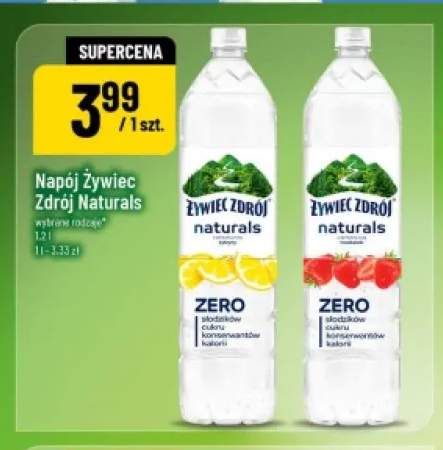 Woda smakowa Żywiec Zdrój Naturals o smaku truskawki +1 wariant