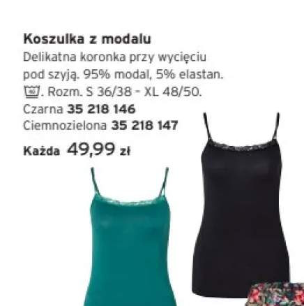 Koszulka z modalu czarna +1 wariant
