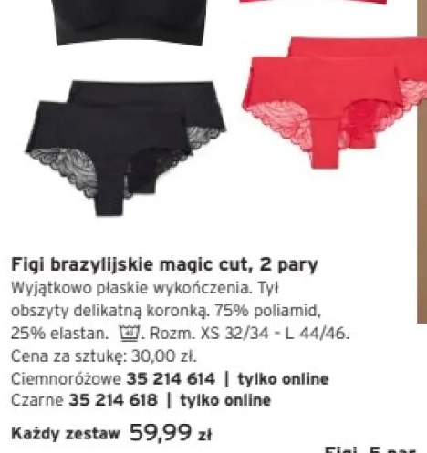 Figi brazylijskie magic cut czarne 2-pak +1 wariant