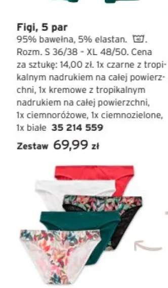 Figi damskie Tchibo 5-pak