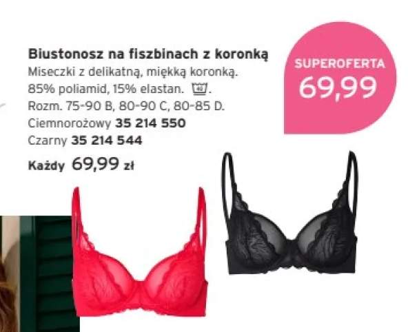 Biustonosz na fiszbinach z koronką