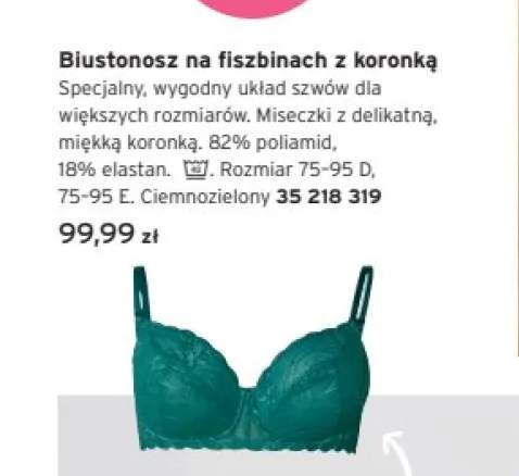 Biustonosz na fiszbinach z koronką