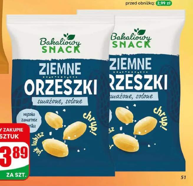 Orzeszki ziemne solone smażone Bakaliowy Snack