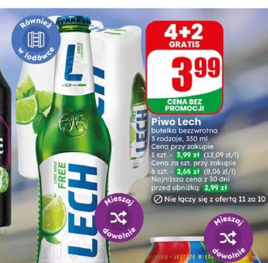 Piwo bezalkoholowe Lech Free Lime Mint +1 wariant