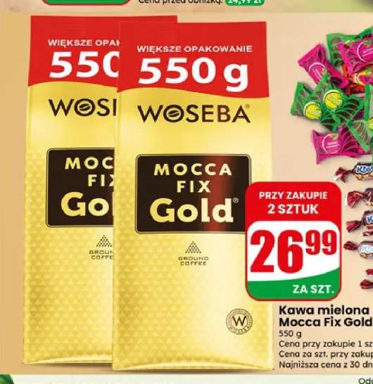 Kawa mielona Mocca Fix Gold Woseba