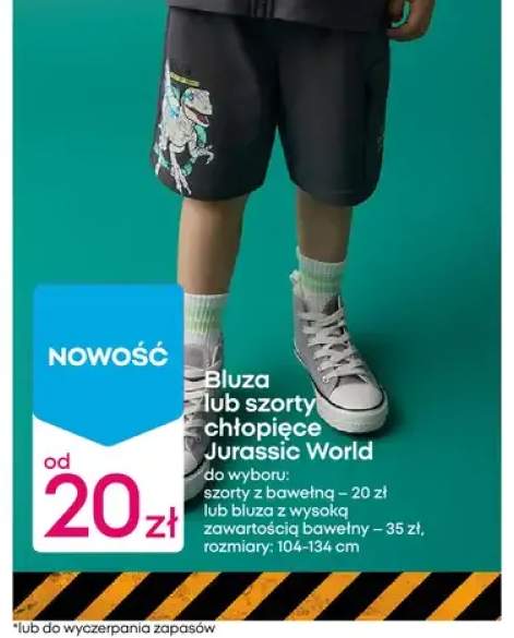 Szorty chłopięce Jurassic World