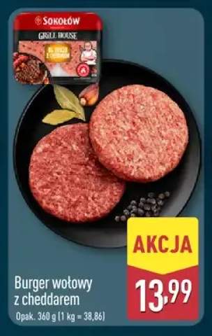 Burger wołowy z cheddarem Sokołów