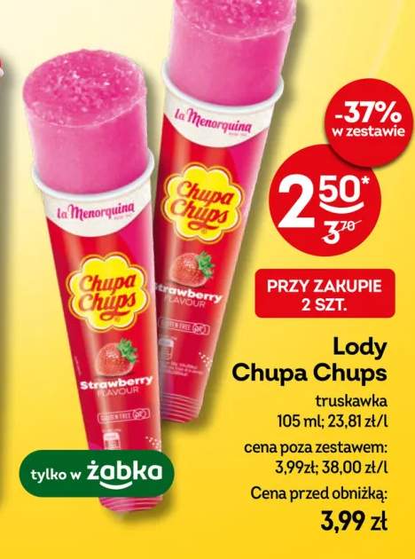 Lody Chupa Chups truskawka
