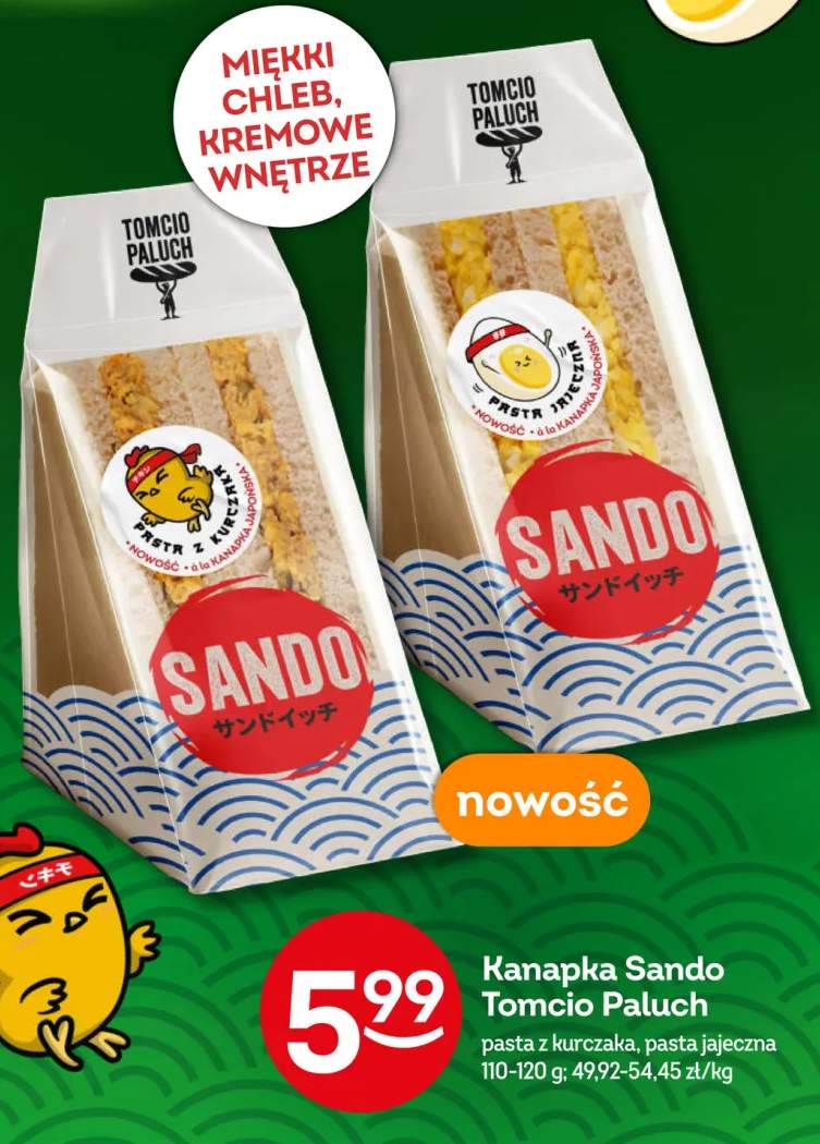 Kanapka Sando Tomcio Paluch z pastą z kurczaka +1 wariant