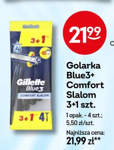 Golarka Gillette Blue3+ Comfort Slalom 3+1 szt.