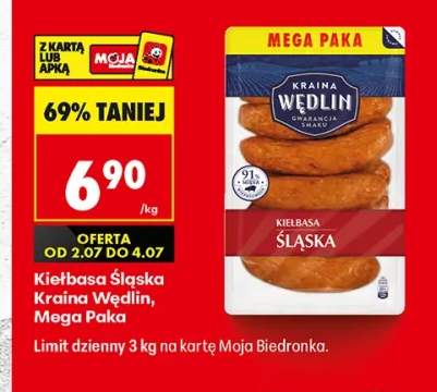 Kiełbasa Śląska Kraina Wędlin Mega Paka
