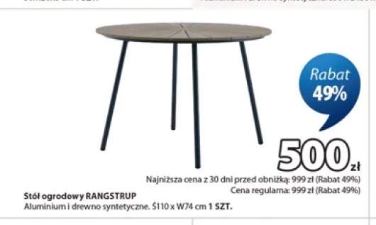 Stół ogrodowy Rangstrup