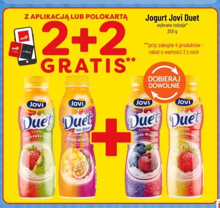 Jogurt Jovi Duet banan-truskawka +3 warianty
