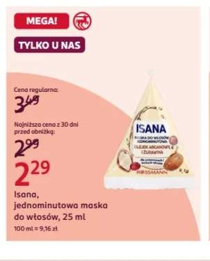 Jednominutowa maska do włosów Isana