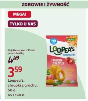 Chrupki z grochu pomidor z bazylią Loopea's Yummy Fit!