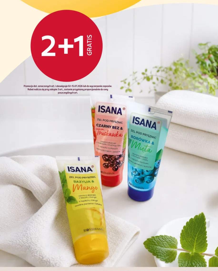 Żel pod prysznic Isana Bazylia & Mango +2 warianty