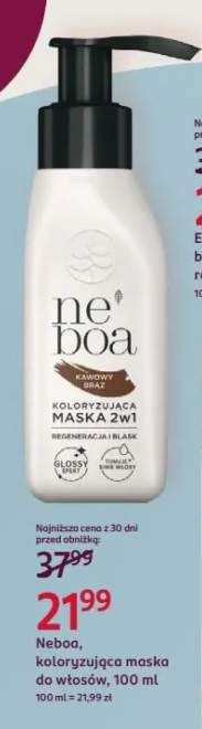 Maska do włosów Neboa koloryzująca 2w1 Kawowy Brąz