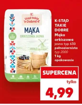 Mąka orkiszowa jasna typ 630 K-Stąd Takie Dobre +1 wariant