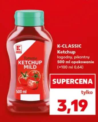Ketchup K-Classic łagodny +1 wariant