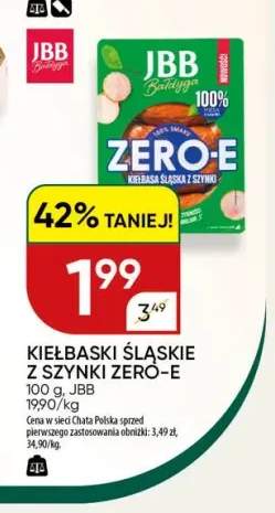 Kiełbaski Śląskie z szynki Zero-E JBB