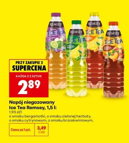 Napój niegazowany Ice Tea Remsey o smaku cytrynowym +3 warianty