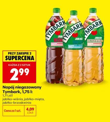 Napój niegazowany jabłko-wiśnia Tymbark +2 warianty