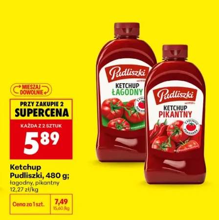 Ketchup łagodny Pudliszki +1 wariant