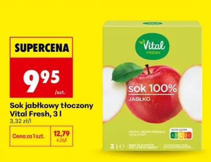Sok jabłkowy tłoczony Vital Fresh