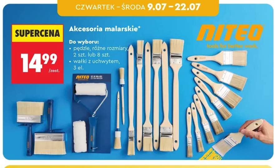 Pędzle malarskie NITEO 2-pak +2 warianty