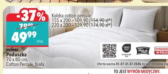Poduszka Wendre Cotton Percale 70x80 cm +2 warianty